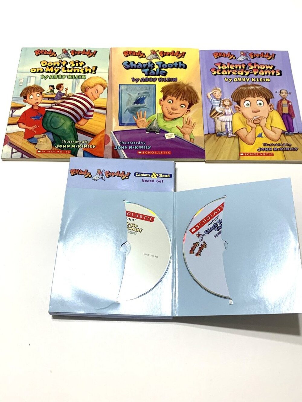Kids Books "Ready, Freddy!" Listen & Read Boxed Set – 3 Books + 2 Audio CDs